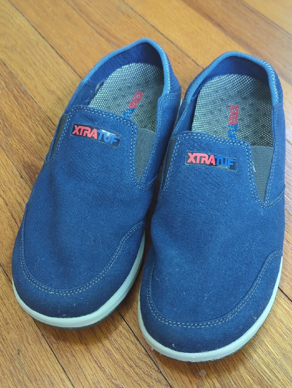 XTRATUF Navy Slip-On Canvas Shoes